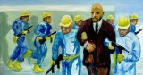 Lucius Pax : Large Painting 2007 2 : oil on canvas : 118 1/4 x 63 inches : 300 x 160 cm : untitled