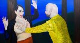 Lucius Pax : Large Painting 2007 3 : oil on canvas : 118 1/4 x 63 inches : 300 x 160 cm : untitled