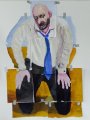 Lucius Pax : Installation 2016 1 : Paintings 2016 16 - 24 : acrylic and tape on paper : 146 x 230 cm : untitled