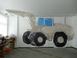 Lucius Pax : Installation 2017 2 : acrylic on paper : ± 600 x 600 cm : untitled