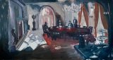 Lucius Pax : Large Painting 2009 3 : oil on canvas : 118 1/4 x 63 inches : 300 x 160 cm : untitled