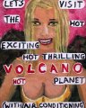 Let’s visit the hot exciting hot thrilling V O L C A N O hot planet (with air conditioning) : Lucius Pax : 2021 36 : acrylic and paper on paper : 75 x 100 cm