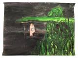 Untitled : Lucius Pax : 2020 71 : acrylic on paper : 100 x 75 cm