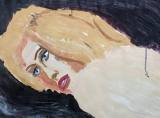 Nie wieder : Lucius Pax : 2020 153 : acrylic on paper : +/- 68,2 x 50,1 cm
