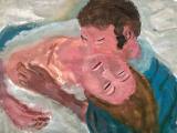 Untitled : Lucius Pax : 2021 21 : acrylic on paper : 100 x 75 cm