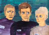 I guess nothing can save us now : Lucius Pax : 2021 100 : acrylic on paper : 105 x 75 cm