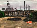Das schwarze Loch : Lucius Pax : 2020 30 : acrylic on paper : 100 x 75 cm