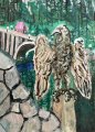 Der Steinadler / The golden eagle / De steenarend : Lucius Pax : 2023 50 : acrylic on paper : 75 x 105 cm