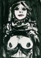 Nude : Lucius Pax : 2025 35 : acrylic on paper (acid free) : 25 x 60 cm