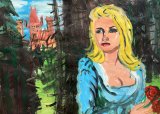 Hat meine Rose auch Dornen? / Does my rose also have thorns? / Heeft mijn roos ook doornen? : Lucius Pax : 2023 58 : acrylic on paper : 105 x 75 cm
