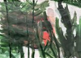 Wahnsinn Lucius Pax : 2022 36 : acrylic on paper : 105 x 75 cm