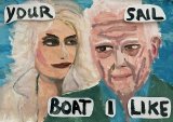 Your sailboat I like : Lucius Pax : 2022 5 : acrylic and paper on paper : 105 x 75 cm