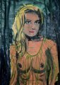 De herinnering (ongeveer 11e poging) / Die Erinnerung (etwa 11. Versuch) / The memory (about 11th attempt) : Lucius Pax : 2024 55 : acrylic on paper : 75 x 105 cm