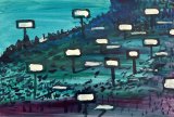Planet Screen : Lucius Pax : 2025 83 : acrylic on paper (acid free) : 84 x 59 cm