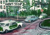 Don’t stop : Lucius Pax : 2024 31 : acrylic and paper on paper : 105 x 75 cm