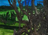 Landscape without humans : Lucius Pax : 2022 64 : acrylic on paper : 105 x 75 cm