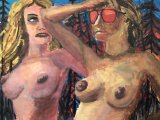 Immer wenn die Sonne untergeht : Lucius Pax : 2020 157 : acrylic on paper : 100 x 75 cm