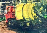 Mach Platz! : Lucius Pax : 2024 42 : acrylic on paper : 105 x 75 cm