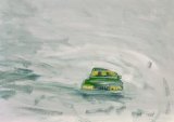 Das Unwetter : Lucius Pax : 2025 4 : acrylic on paper : 105 x 75 cm