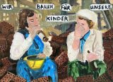 Wir bauen für unsere Kinder : Lucius Pax : 2022 26 : acrylic and paper on paper : 105 x 75 cm