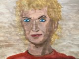 Die Vernehmung / The Interrogation V : Lucius Pax : 2020 41 : acrylic on paper : 100 x 75 cm