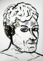Model IX : Lucius Pax : 2026 134 : acrylic on paper (acid free) : 75 x 105 cm
