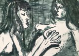The sea of love V : Lucius Pax : 2026 50 : acrylic on paper (acid free) : 105 x 75 cm