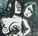 The sea of love IX : Lucius Pax : 2026 55 : acrylic on paper (acid free) : 76 x 75 cm