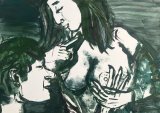 The sea of love X : Lucius Pax : 2026 56 : acrylic on paper (acid free) : 105 x 75 cm