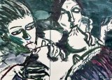The sea of love XII : Lucius Pax : 2026 58 : acrylic on paper (acid free) : 105 x 75 cm