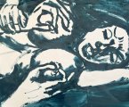 The sea of love XX : Lucius Pax : 2026 66 : acrylic on paper (acid free) : 105 x 75 cm