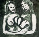 The sea of love XXIX : Lucius Pax : 2026 82 : acrylic on paper (acid free) : 78 x 75 cm