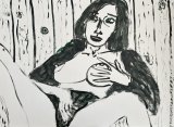 The sea of love XXX : Lucius Pax : 2026 84 : acrylic on paper (acid free) : 78 x 75 cm