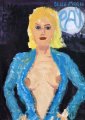 PAX International : Night edition. Blue moon : Lucius Pax : 2021 71 : acrylic on paper : 75 x 105 cm