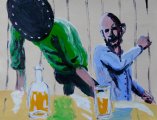 Lucius Pax : Small Painting 2015 75 : Wild West 27 : acrylic on paper : 65 x 50,2 cm : untitled