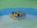 Lucius Pax : Small Painting 2017 34 : Artificial Life 25 : acrylic on paper : 65 x 50 cm : untitled