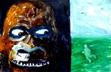 Lucius Pax : Small Painting 2013 43 : Jungle 16 : acrylic on paper : 52,2 x 32,5 cm : untitled