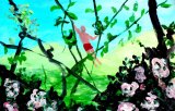 Lucius Pax : Small Painting 2013 51 : Jungle 21 : pencil & acrylic on paper : 50,2 x 32,6 cm : untitled